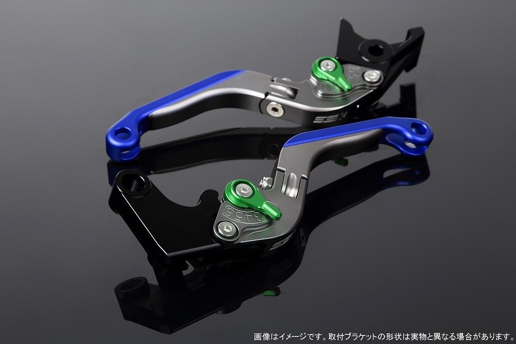 SPEEDRA スピードラ アジャストレバー 可倒延長式 PCX125 PCX160 ADV150 ADV160 HONDA ホンダ ブレーキレバー ハンドル周辺パーツ ハンドル レバー本体カラー：マットチタン / アジャスターカラー：マットグリーン / エクステンションカラー：マットブルー