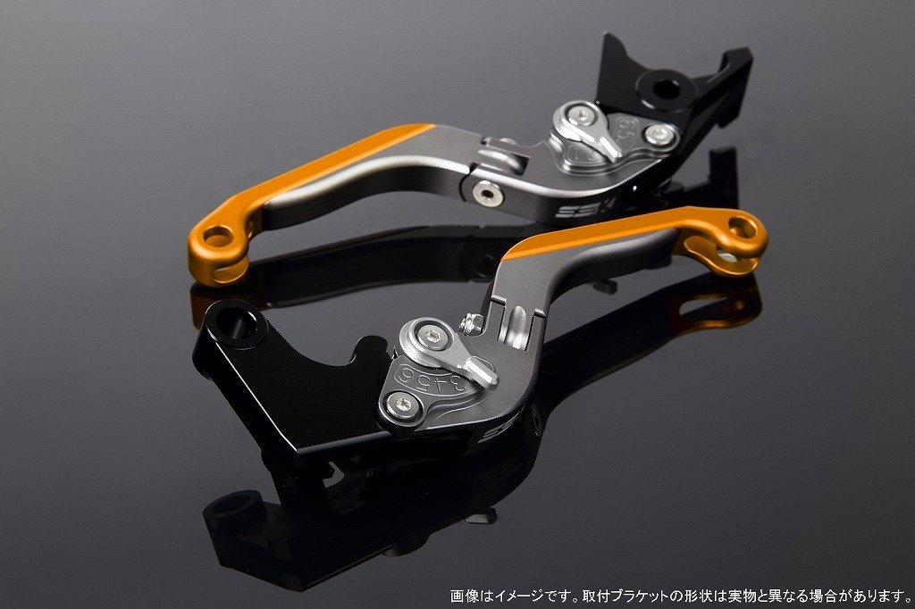 SPEEDRA スピードラ アジャストレバー 可倒延長式 PCX125 PCX160 ADV150 ADV160 HONDA ホンダ ブレーキレバー ハンドル周辺パーツ ハンドル レバー本体カラー：マットチタン / アジャスターカラー：マットシルバー / エクステンションカラー：マットゴールド
