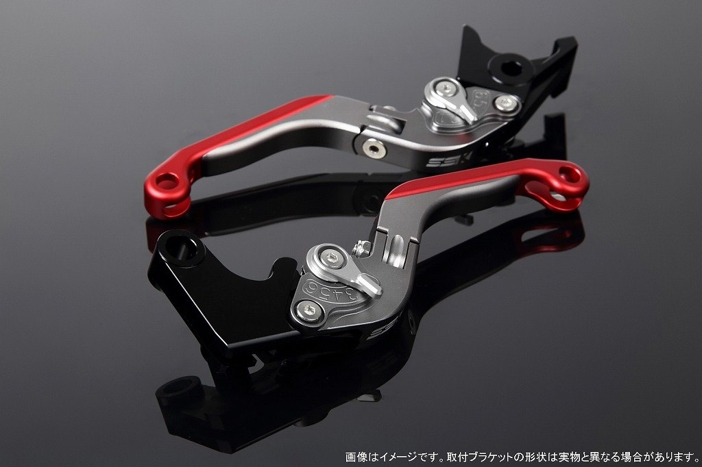 SPEEDRA スピードラ アジャストレバー 可倒延長式 PCX125 PCX160 ADV150 ADV160 HONDA ホンダ ブレーキレバー ハンドル周辺パーツ ハンドル レバー本体カラー：マットチタン / アジャスターカラー：マットシルバー / エクステンションカラー：マットレッド