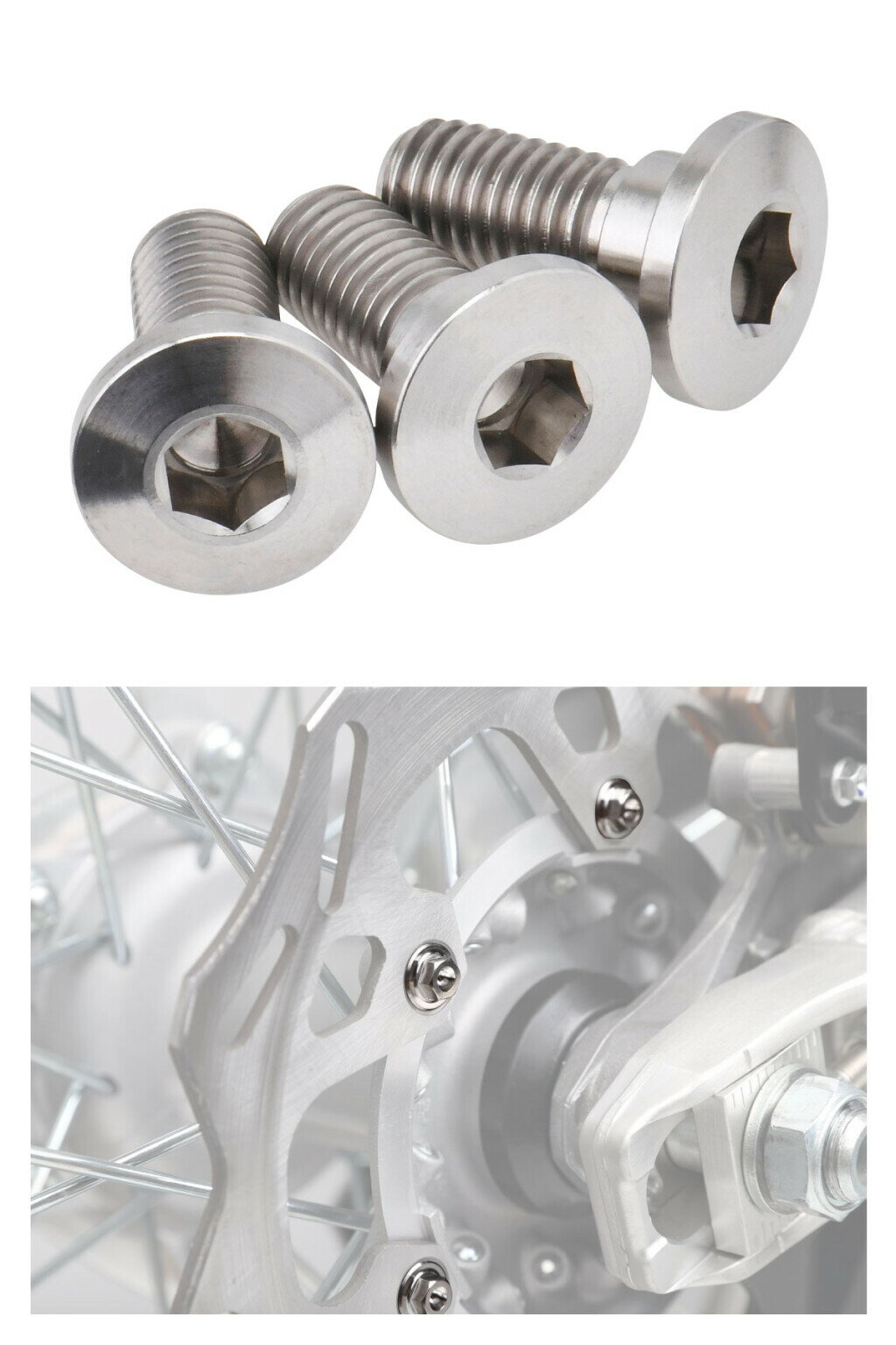 ZETA ジータ チタン ブレーキディスクボルトセット(Z-チタン) SEROW225W SEROW225WE SEROW250 TRICKER XT250X YAMAHA ヤマハ ローターボルト ブレーキ