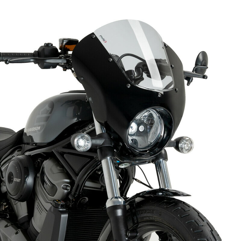 Puig プーチ セミフェアリング DARK NIGHT (SEMIFARINGS NIGHT) NIGHTSTER 975 SPECIAL HARLEY-DAVIDSON ハーレーダビッドソン ビキニカウル カウル関連 外装 カラー：グロスブラック／スモーク