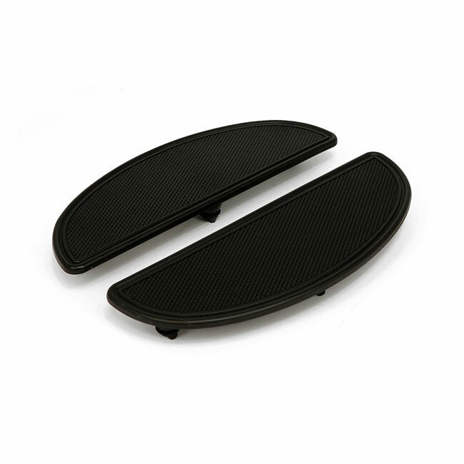 MCS エムシーエス ローレットリブオバール フロアボードパッド【KNURLED RIBBED OVAL FLOORBOARDS PADS】 86-17 FL SOFTAIL； 80-17 FLT／TOURING HARLEY-DAVIDSON ハーレーダビッドソン フロアボード・ステップボード ステップ 足回り