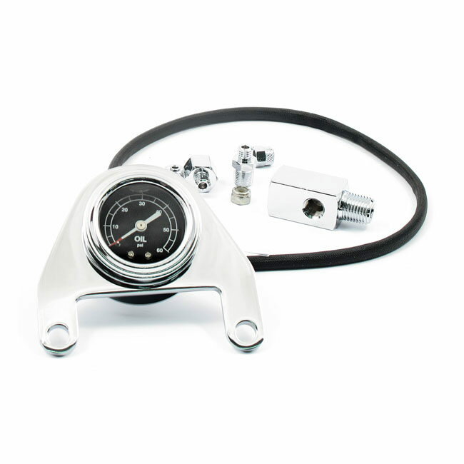 MCS エムシーエス 油圧ゲージキット 60PSI【OIL PRESSURE GAUGE KIT 60 PSI】 00-16 SOFTAIL； 99-05(NU)DYNA； 99-05(NU)FLHT； 99-13(NU)FLHR