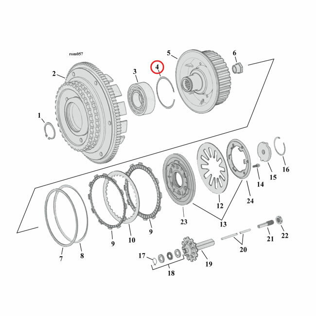 MCS エムシーエス リテーナーリング 内部【RETAINING RING INTERNAL】 00-17 Softail； 00-16NUTouring； 04-17 Dyna HARLEY-DAVIDSON ハーレーダビッドソン その他クラッチオプション・補修部品 駆動系