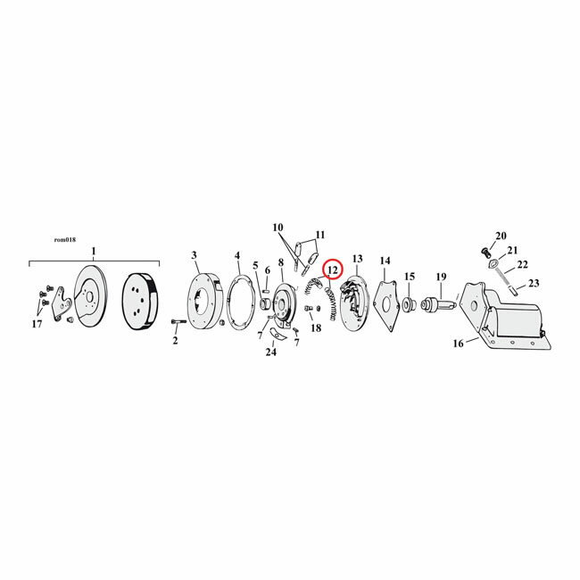 MCS エムシーエス スプリングシフターパウラーキャリアー【SPRING SHIFTER PAWL CARRIER】 52-90 K XL EX． L78 XL； 52-E79 FL FXNU 2 USED HARLEY-DAVIDSON ハーレーダビッドソン ミッション・ギア エンジンパーツ エンジン