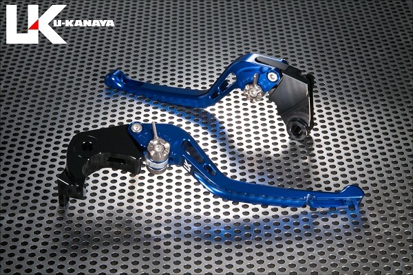 U-KANAYA ユーカナヤ GPタイプ アルミビレットレバーセット CB1000F HONDA ホンダ ブレーキ・クラッチレバーセット ハンドル周辺パーツ ハンドル レバーカラー：ブルー / アジャスターカラー：ブルー / レバータイプ：ロング（レバー部全長：約173mm）