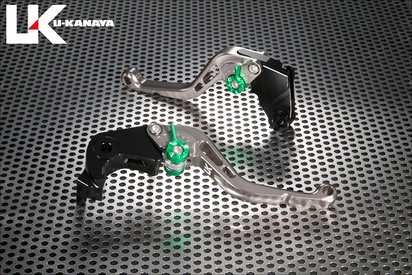 U-KANAYA ユーカナヤ スタンダードタイプ アルミビレットレバーセット CB1000F HONDA ホンダ ブレーキ・クラッチレバーセット ハンドル周辺パーツ ハンドル レバーカラー：チタンカラー / アジャスターカラー：レッド / レバータイプ：ショート（レバー部全長：約143mm）