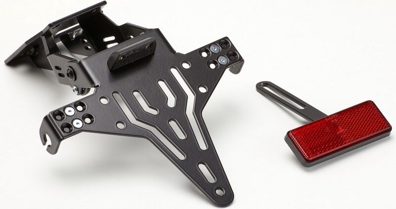 PROTECH プロテック license plate holder kit including reflector and light，Black GSX-S1000F GSX-S1000 GSX-S150 SUZUKI スズキ フェンダーレスキット フェンダー関連 外装