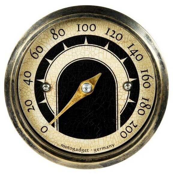 Motogadget モトガジェット Mst Vintage (Tiny With Design) Brass Bezel | 5001015 多機能タコ・スピードデジタルメーター メーター・インジケーター関係 電装系 webike-rb-27801986 ウェビック 楽天市場店 サンプル画像2