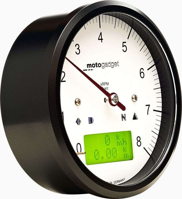 Motogadget モトガジェット Motoscope Classic 8 Black | 2003049 多機能タコ・スピードデジタルメータ..