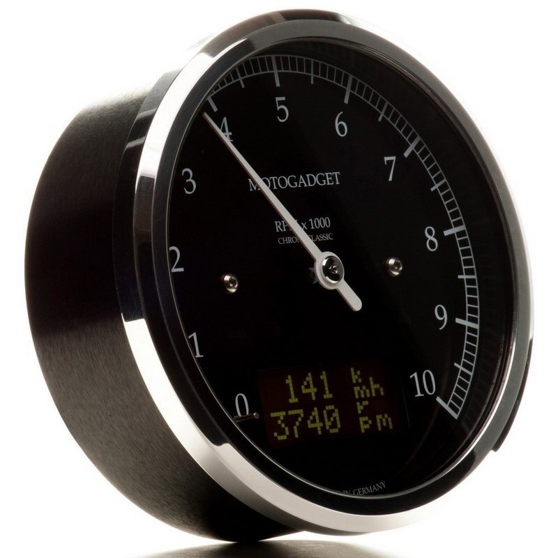 Motogadget モトガジェット Chronoclassic 14 Darkedition (Dark Lcd) Polished | 2004065 多機能タコ・スピードデジタルメーター メーター・インジケーター関係 電装系 webike-rb-27801827 ウェビック 楽天市場店 サンプル画像2