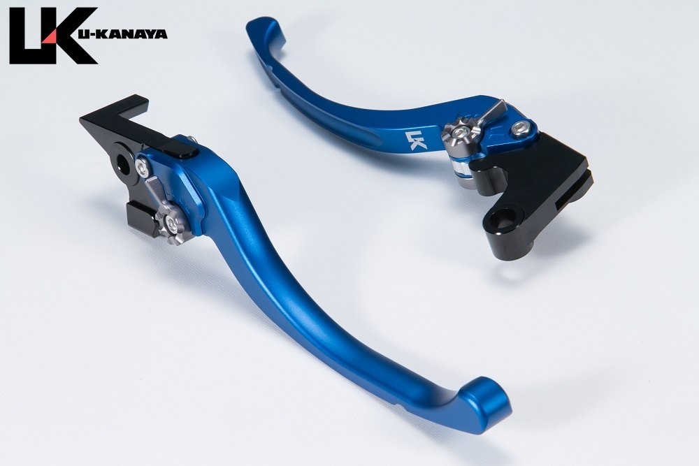 U-KANAYA ユーカナヤ ツーリングタイプ アルミビレットレバーセット HAWK11 HONDA ホンダ ブレーキ・クラッチレバーセット ハンドル周辺パーツ ハンドル レバーカラー：マットブルー / アジャスターカラー：マットブラック