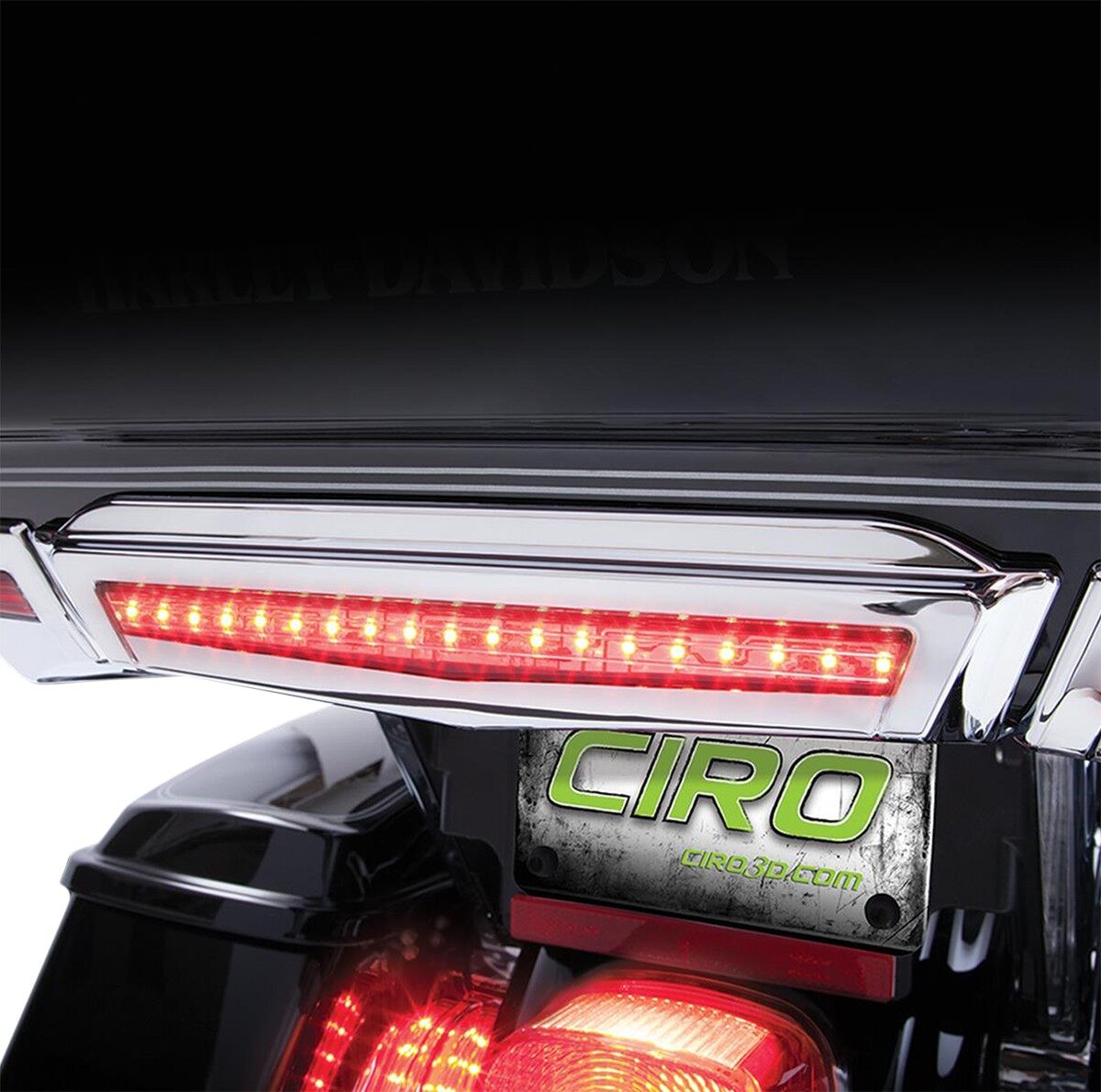 LED - CIRO チロ マーカーライトブレーキ センター クローム 【LIGHT BRAKE CENTER CHROME [2010-1277]】 Electra Glide Ultra Classic EFI - FLHTCU 2014 2017 Low-FLHTCUL 2015 2016 Limited FLHTK Road FLTRU Low-FLHTKL HARLEY-DAVIDSON ハーレーダビッドソン 灯火類 電装系