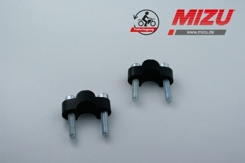 MiZU ミズ Bar Riser ER-6f ER-6n KAWASAKI カワサキ ハンドルポスト・ハンドルライザー ハンドル周辺..