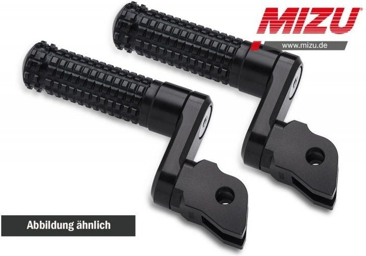 MiZU ミズ Flex Race passenger’s footpeg，including ABE，Black/Black K1200GT R1100GS R1150GS R1150RT R1200GS Adventure R1200RT BMW タンデムステップ・タンデムブラケット ステップ 足回り