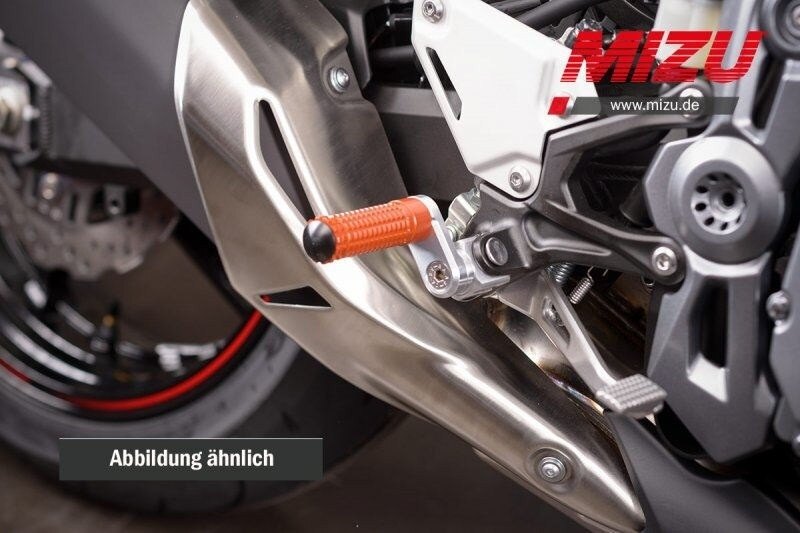 MiZU ミズ Flex Race driver’s footpeg，including ABE，Silver/Orange DAYTONA600 DAYTONA650 DAYTONA900 SPRINT RS ST TIGER 955 TROPHY900 TRIUMPH トライアンフ フットペグ ステップ 足回り