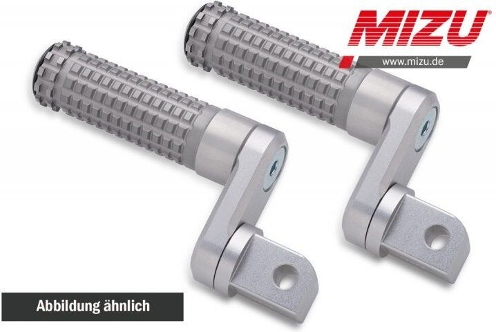 MiZU ミズ Flex Race driver’s footpeg，including ABE，Silver/Silver CB1100 CB650F CBF1000F CBF1000 CBF500 CBR600F CBR600RR NC750S VFR1200F VFR800F VTR1000SP 690 DUKE HONDA ホンダ KTM フットペグ ステップ 足回り