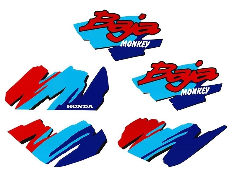 MINIMOTO ミニモト ステッカーセット Honda Z50Jn／JpモンキーBAJA 1992 モンキーBAJA HONDA ホンダ ステッカー・デカール 外装