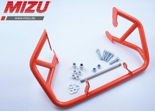 MiZU ミズ Crash Cage，Orange powdeRed 690 ENDURO R SMC 690ENDURO 690SMC 690SUPERMOTO KTM エンジンガード フレーム