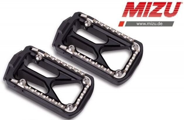 MiZU ミズ Dirt Bike driver’s footpeg，Silver/Black 250SX 300EXC 350SX-F 500EXC-F KTM フットペグ ステップ 足回り