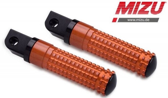 MiZU ミズ Race passenger’s footpeg，including ABE，Black/Orange 990 SUPER DUKE R KTM タンデムステップ・タンデムブラケット ステップ 足回り