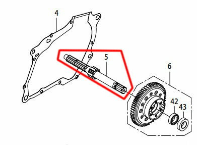 SP武川 SPタケガワ 【補修部品】 メインシャフト 13T その他カムシャフトオプション・補修部品 エンジ..