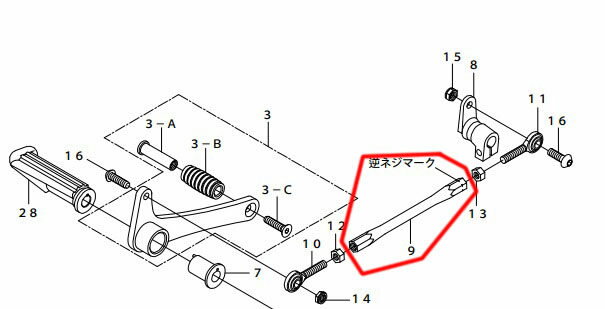 SP武川 SPタケガワ 【補修部品】 チェンジロッド(135mm) その他ステップオプション・補修部品 ステップ 足回り