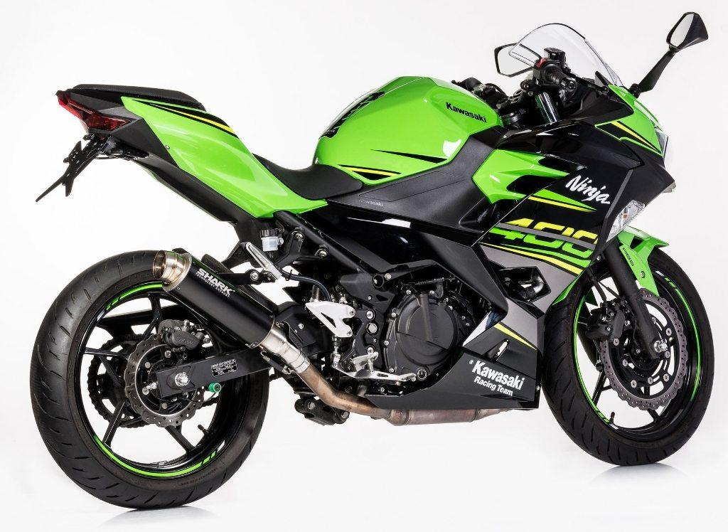 SHARK シャーク SRC 4 Slip on Exhaust (2-1) Super Short スリップオンマフラー Ninja 400 Z400 KAWASAKI カワサキ マフラー