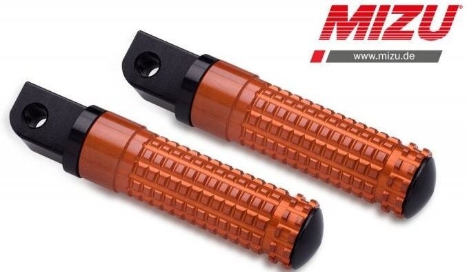 MiZU ミズ Race passenger’s footpeg，including ABE，Black/Orange THRUXTON TRIUMPH トライアンフ タンデムステップ・タンデムブラケット ステップ 足回り