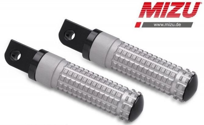 MiZU ミズ Race passenger’s footpeg，including ABE，Black/Silver GSX-R125 GSX-S125 SUZUKI スズキ ..