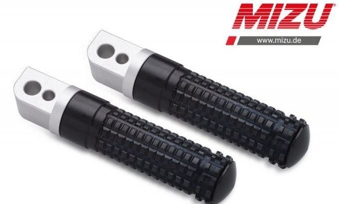 MiZU ミズ Race passenger’s footpeg，including ABE，Silver/Black DAYTONA900 TIGER 955 TROPHY900 TRIUMPH トライアンフ タンデムステップ・タンデムブラケット ステップ 足回り