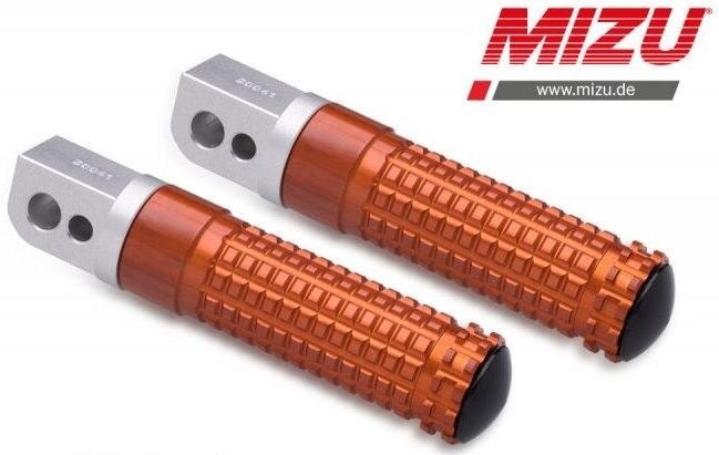 MiZU ミズ Race passenger’s footpeg，including ABE，Silver/Orange TIGER EXPLORER TRIUMPH トライアンフ タンデムステップ・タンデムブラケット ステップ 足回り