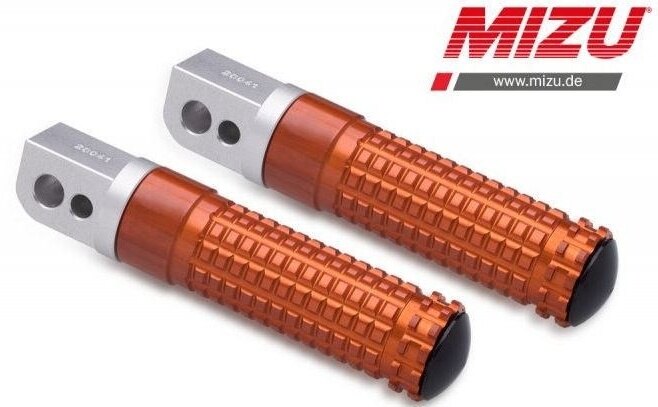 MiZU ミズ Race passenger’s footpeg，including ABE，Silver/Orange F800GT BMW タンデムステップ・タンデムブラケット ステップ 足回り