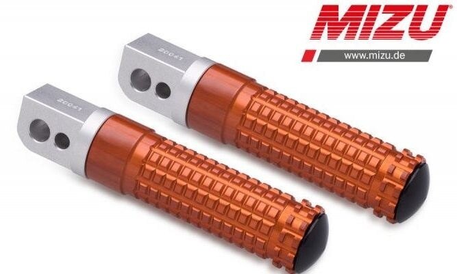 MiZU ミズ Race passenger’s footpeg，including ABE，Silver/Orange DAYTONA600 DAYTONA650 DAYTONA955i SPEED FOUR SPRINT RS ST TRIUMPH トライアンフ タンデムステップ・タンデムブラケット ステップ 足回り