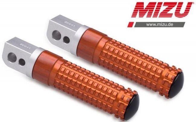 MiZU ミズ Race passenger’s footpeg，including ABE，Silver/Orange THRUXTON TRIUMPH トライアンフ タンデムステップ・タンデムブラケット ステップ 足回り