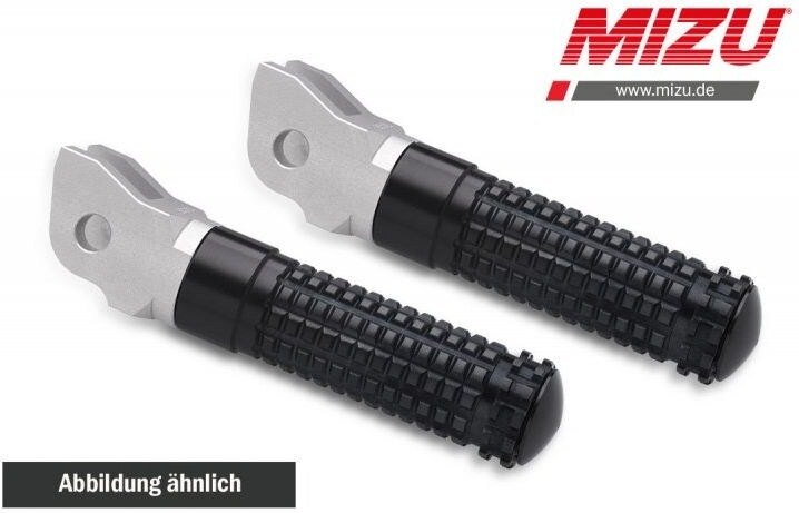 MiZU ミズ Race driver’s footpeg，including ABE，Silver/Black HP4 R nineT Racer S1000RR S1000R CB125R CB500F CB650R BMW HONDA ホンダ フットペグ ステップ 足回り
