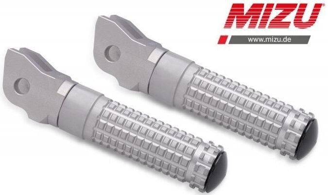 MiZU ミズ Race driver’s footpeg，including ABE，Silver/Silver DAYTONA675 DAYTONA955i SPEED FOUR SPRINT RS ST STREET TRIPLE R TRIUMPH トライアンフ フットペグ ステップ 足回り
