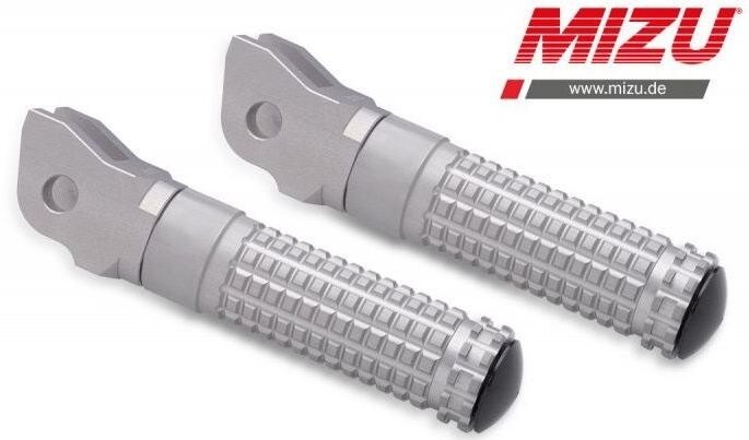 MiZU ミズ Race driver’s footpeg，including ABE，Silver/Silver F800GT K1200GT K1300GT R1150RT R1200RT BMW フットペグ ステップ 足回り