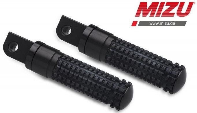 ■詳細説明Article Number：409SS1120005Our MIZU Race footpegs are maximally resilient，provide idealgripthrough a milled surface，as well as security in everysituation.Say goodbye to your old unwieldy footpegs and swap themwith ourlightweight sporty race footpegs. So that the drivingpleasure isnot limited to the racetrack，our footrests are deliveredwith ABE(Vehicle operation licence) and allow access to racing gearforeveryday use.FoldingDelivery in pairs and with jointSupplied with ABE and assembly instructionsHigh quality materialMade in Hilzingen，GermanyFeatures：including ABE，colour：black／blackSpecifications：material：aluminium，anodizedinstallation effort：easy，ca. 15 min.country of production：Germanycertificate：part certificate■注意点※取扱説明書が付属する場合は、外国語となります。※輸入商材の為、納期が遅れる場合がございます。あらかじめご了承ください。※画像には他の商品が含まれている場合があります。※メーカー都合により商品の仕様変更がある場合がございます。ご了承ください。　※画像はイメージです。■適合車種ER-6f&ensp;ER-6f 年式: 全年式ER-6n&ensp;ER-6n 年式: 全年式VERSYS 1000&ensp;VERSYS 1000 年式: 全年式VERSYS 650&ensp;VERSYS 650 年式: 全年式Z1000H&ensp;Z1000H 年式: 全年式Z1000ST&ensp;Z1000ST 年式: 全年式Z400&ensp;Z400 年式: 全年式Z750R&ensp;Z750R 年式: 全年式Z900&ensp;Z900 年式: 全年式ZZR1200&ensp;ZZR1200 年式: 全年式ZZR400&ensp;ZZR400 年式: 全年式