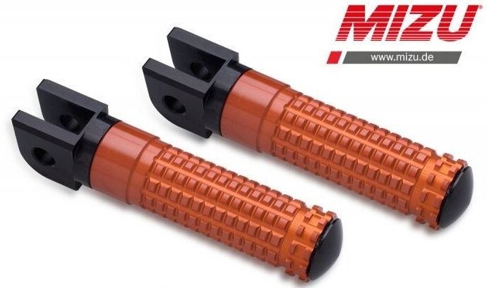 MiZU ミズ Race driver’s footpeg，including ABE，Black/Orange F800GT K1200GT K1300GT R1150RT R1200RT BMW フットペグ ステップ 足回り