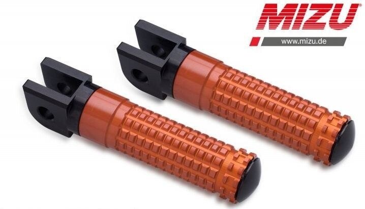 MiZU ミズ Race driver’s footpeg，including ABE，Black/Orange HP4 R nineT Racer S1000RR S1000R CB125R CB500F CB650R BMW HONDA ホンダ フットペグ ステップ 足回り