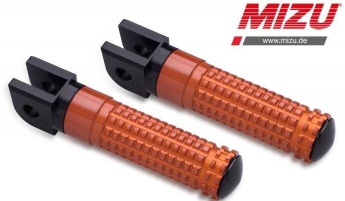 MiZU ミズ Race driver’s footpeg，including ABE，Black/Orange 690 SMC R KTM フットペグ ステップ 足回り
