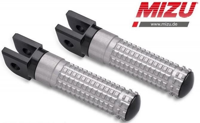 MiZU ミズ Race driver’s footpeg，including ABE，Black/Silver AMERICA BONNEVILLE T100 SCRAMBLER THRUXTON TRIUMPH トライアンフ フットペグ ステップ 足回り
