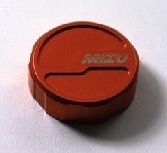 MiZU ミズ Pro Race clutch fluid reservoir cap，Orange Anodize 1190 RC8R RC8 1290 SUPER DUKE GT R 690 990 KTM マスターシリンダータンクキャップ・リザーバーカバー ブレーキ