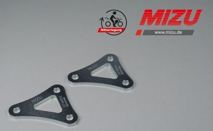 ■詳細説明Article Number：3019002That’s what makes driving even more fun! With our MIZUjack-upkits，the wheelbase of your bike is shortened und gives you amuchbetter and more agile driving experience.Our MIZU jack-up and lowering kits offer you a totally newdrivingpleasure and are manufactured in Hilzingen，Germany. They arealsodelivered with an ABE (part certificate) andmountinginstructions.delivery includes ABE (part certificate) & mountinginstructions2 year warranty e (more infos at the imprint)high quality materialMade in Germany，according to ISO 9001Features：including ABE (part certificate)，jack-up kit 30mmSpecifications：material：steel，galvanizedinstallation effort：easy，ca. 30 min.country of production：Germanycertificate：part certificatesystem：3 point realy lever■注意点※取扱説明書が付属する場合は、外国語となります。※輸入商材の為、納期が遅れる場合がございます。あらかじめご了承ください。※画像には他の商品が含まれている場合があります。※メーカー都合により商品の仕様変更がある場合がございます。ご了承ください。　※画像はイメージです。