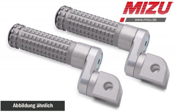 MiZU ミズ Flex Race passenger’s footpeg，including ABE，Silver/Silver DAYTONA675 STREET TRIPLE R TRIUMPH トライアンフ タンデムステップ・タンデムブラケット ステップ 足回り
