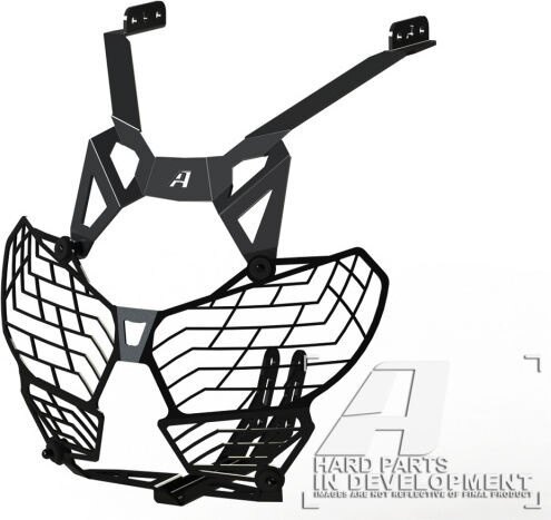 ■詳細説明Article Code ： AS20-2-1104Fits Adventure Sports model ONLY， headlight guard for thestandardmodel available here.The front end of the Africa Twin sports a lot of plastic workandvery few easily accessible mounting points， creating achallengewhen finding locations to mount a proper headlight guard.AltRiderengineers found a creative but practical solution to mounttheHeadlight Guard bracket to the bike， fastening to thewindscreensupport and to the cowl support underneath the headlightassembly.The result is a sleek and sturdy bracket design thatmatches thebikear’s aesthetics and still provides maximumprotection to thevulnerable headlight.A damaged headlight not only leaves you in the dark， it canmeanover $1，200 in replacement costs from Honda. Protect yourHondaAfrica Twinar’s headlight with the AltRider Mesh HeadlightGuardand avoid a costly mishap and a ride home in the dark.Made from 1/16 inch (2 mm) laser cut steelAttaches using four OEM mounting pointsNo-tools quick-release face for easy cleaningAvailable in blackHeadlight guard available in powder coat black steel mesh orclearpolycarbonateThe Mesh Headlight Guard is constructed in the USA of 1/16 inch(2mm) laser cut steel， and is designed to provide total coverageforthe headlight assembly without interfering with light output.Theguard mounts to four hard points with stainless fasteners， andtheno-tools quick release system allows for easy removal of thelensfor cleaning. The Mesh Headlight Guard is available in ablackpowder coated finish.Compatible with CRF1100 Africa Twin Adventure Sports modelVersions available for both standard and Adventure SportsmodelsNOT compatible with OEM upper light barConfiguration notes： If you already have the AltRider UpperCrashBars and are ordering the headlight guard， order theheadlightguard 'without installation bracket'， as the upper crashbars andheadlight guard share a bracket.＄■注意点※取扱説明書が付属する場合は、外国語となります。※輸入商材の為、納期が遅れる場合がございます。あらかじめご了承ください。※メーカー都合により商品の仕様変更がある場合がございます。ご了承ください。※画像には他の商品が含まれている場合があります。　※画像はイメージです。