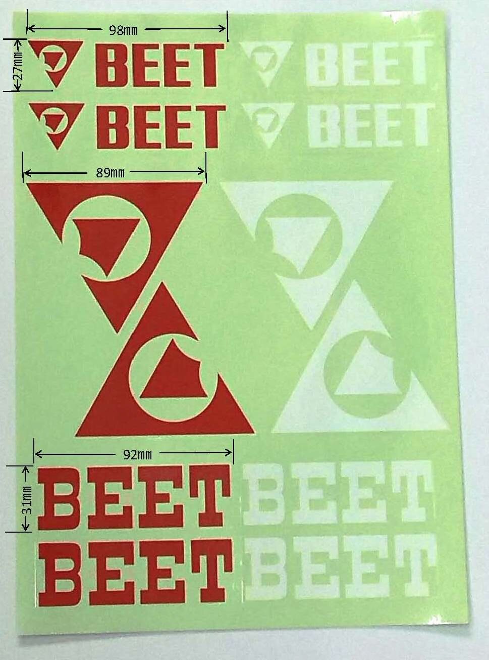 BEET ビート ステッカーシート ステッカー デカール 外装