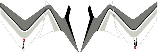 MDF エムディーエフ グラフィックキット アタッカーモデル ADV160 HONDA ホンダ 外装 タイプ：フロントサイド(フロントサイド部分、左右セット)