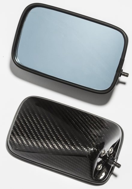 A-TECH エーテック 専用ミラーセット タイプ2 ZZR1100 KAWASAKI カワサキ ミラー ハンドル ミラーシャフト：アルミ / ミラーヘッド：DC 綾織ドライカーボン